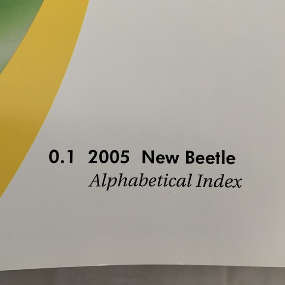 Genuine VW Owners Manual - Picture 7 of 8